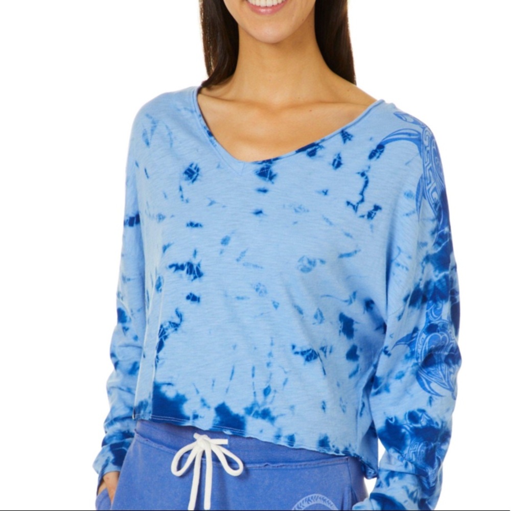 ⛄️Maori Hook Tie dye cropped T-shirt